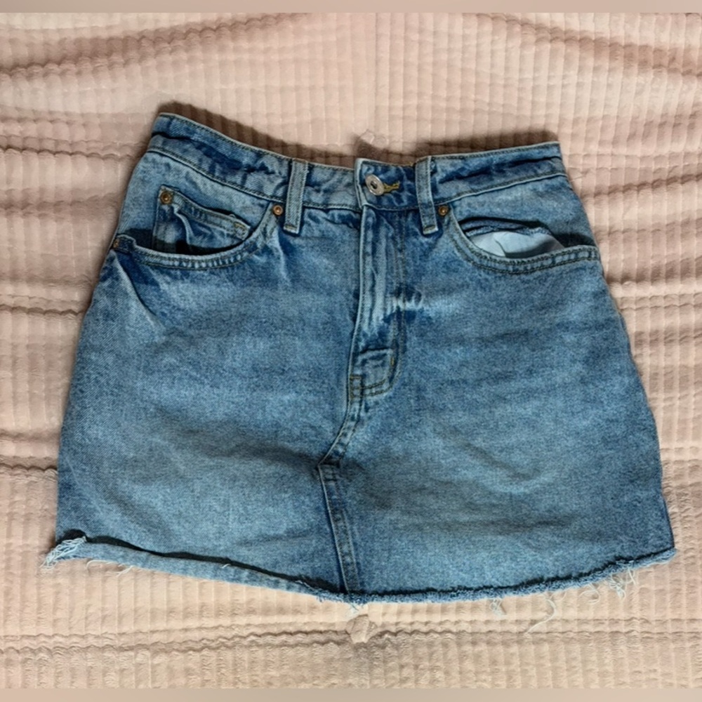 Ardene Light Blue Denim Mini Skirt